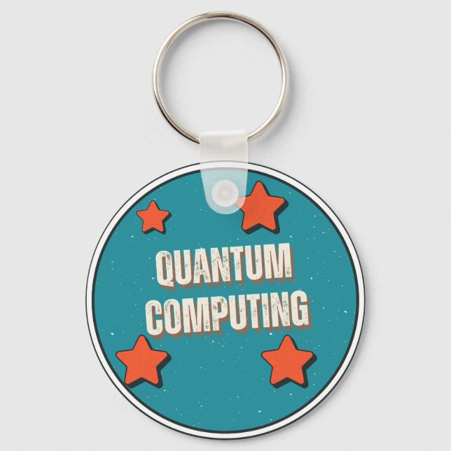 Quantum Computing Science Key Ring (Front)