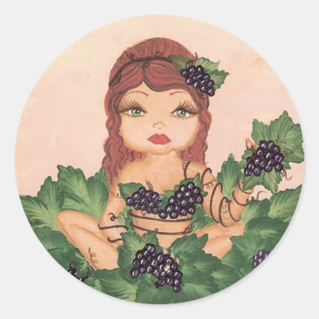 Quantum Cutie Grape Vine Girl Sticker (Front)