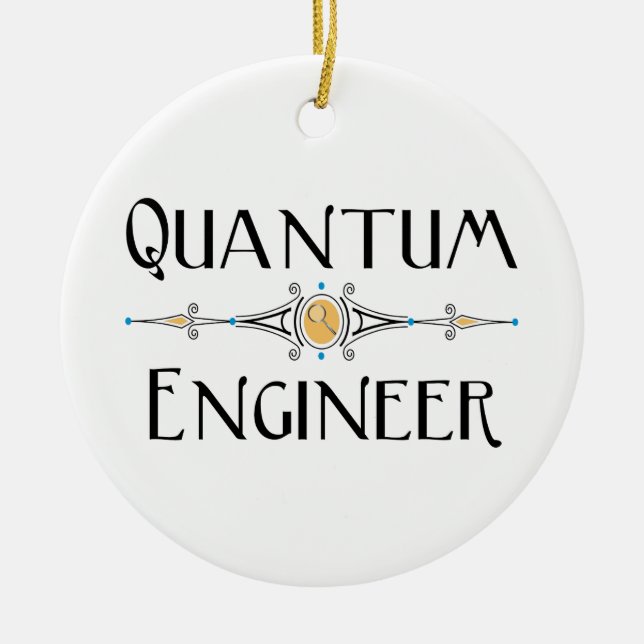 Quantum Engineer Line Ceramic Ornament (Front)