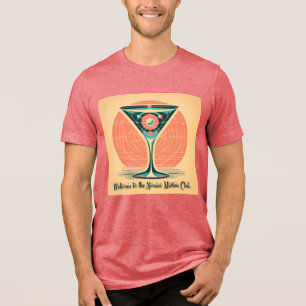 Quantum Entanglement Atomic Martini Club Cocktail Tri-Blend Shirt