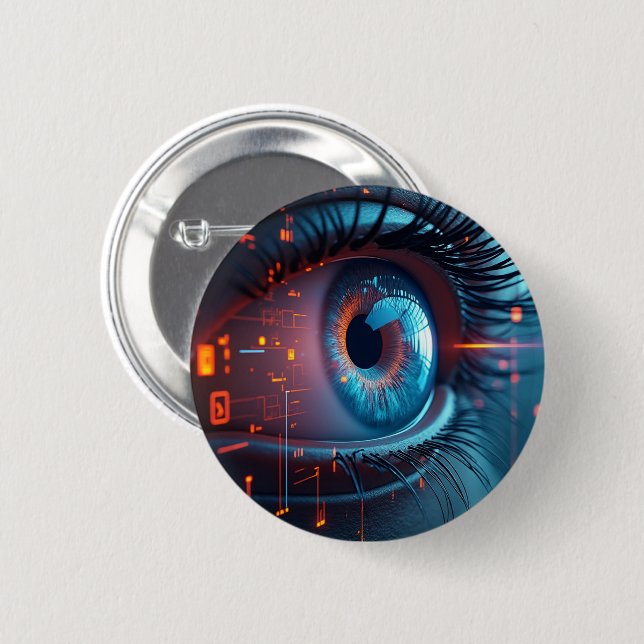 Quantum Eye round button (Front & Back)