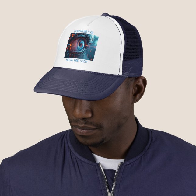 Quantum Eye Tech trucker hat (In Situ)