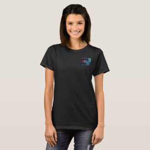 Quantum Eye tech women black T-shirt pocket