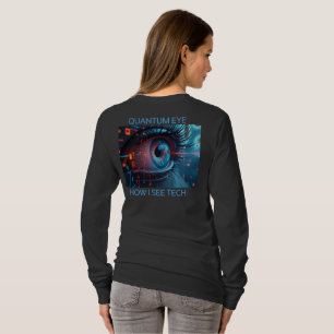 Quantum Eye Tech women blk long sleeve shirt back