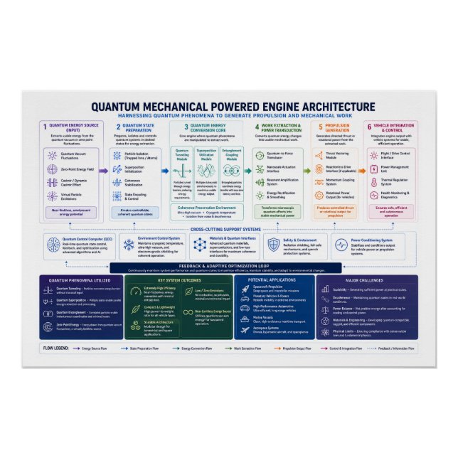 Quantum Mechanical Engines Poster (Front)