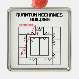 Quantum Mechanics Building Metal Ornament