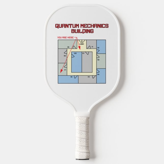 Quantum Mechanics Building Pickleball Paddle (Front)