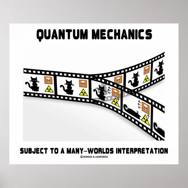 Quantum Mechanics Many Worlds Interpretation Poster (Front)