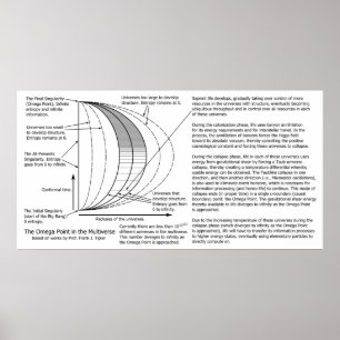 Quantum Mechanics Multiverse Omega Point Diagram Poster