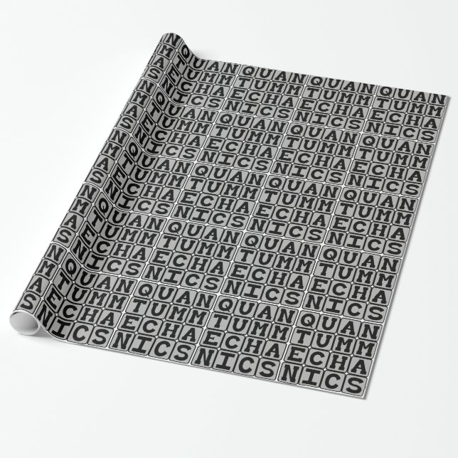 Quantum Mechanics, Physics Concept Wrapping Paper (Unrolled)