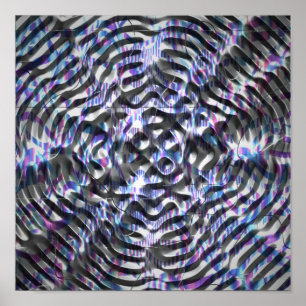 Quantum Orbital Art Nouveau Pattern Poster