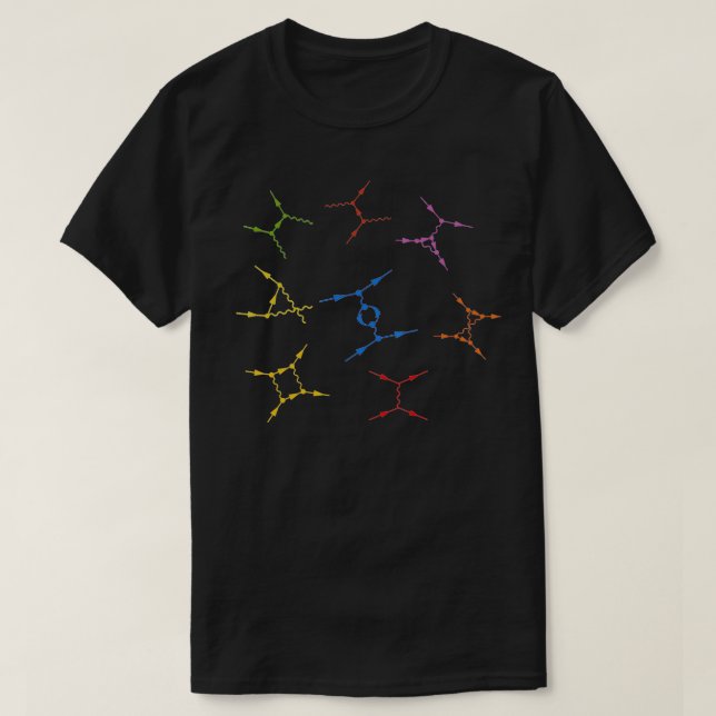 quantum physics Feynman Diagrams physics and scien T-Shirt (Design Front)