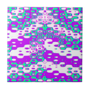 Quantum Physics Geometric Pattern Ceramic Tile