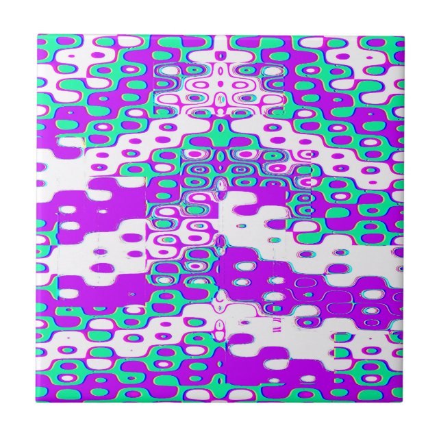 Quantum Physics Geometric Pattern  Ceramic Tile (Front)