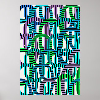 Quantum Physics Geometric Pattern Poster