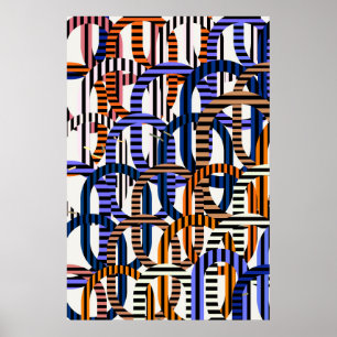 Quantum Physics Geometric Pattern  Poster