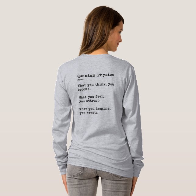 Quantum Physics: Long Sleeve Crew Neck T-Shirt (Back Full)