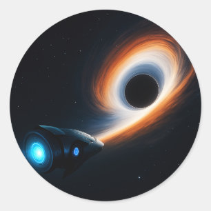 Quantum Rift – Portal in the Stars Classic Round Sticker