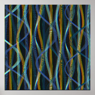 Quantum Wave Pattern Poster