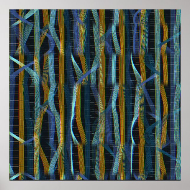 Quantum wave pattern  poster (Front)