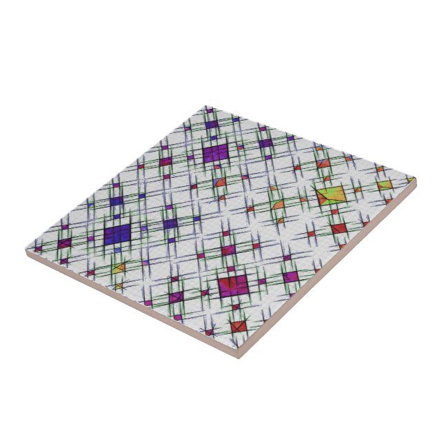 Quantum Weave  Ceramic Tile (Side)