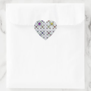 Quantum Weave  Heart Sticker