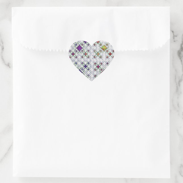 Quantum Weave  Heart Sticker (Bag)