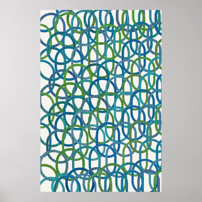 Quantumphysics Colorful Geometric Design  Poster (Front)