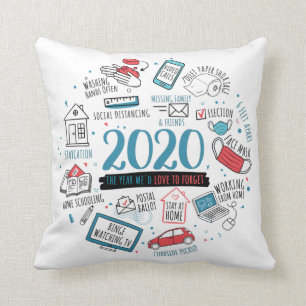 Quarantine 2020 Activities Commemorative Cushion