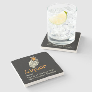 Quarantine 2020 Commemorate Liquor Definition Gag Stone Coaster