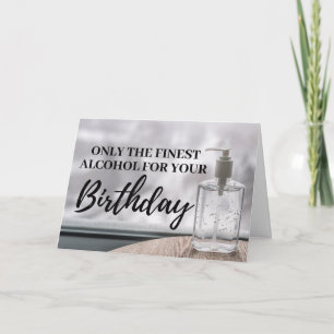 Quarantine Birthday Card Funny Hand Sanitizer