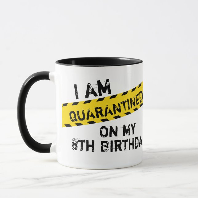 Quarantine Birthday Party, Virtual Birthday Party Mug (Left)