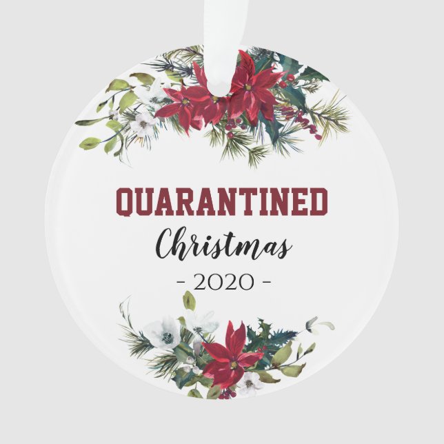 Quarantine Christmas 2020 Photo Family Ornament (Front)