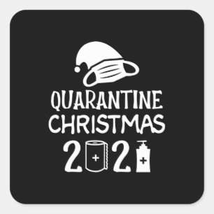 Quarantine Christmas 2021-christmas-funny Square Sticker