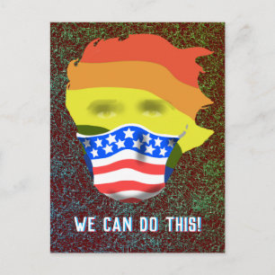 QUARANTINE FACE MASK COVID 19 by Slipperywindow Postcard