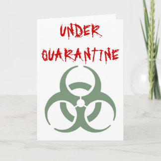 Quarantine - get well soon Card