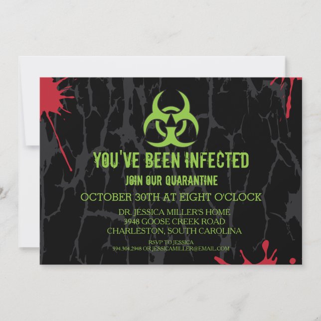 Quarantine Halloween Party Invitation (Front)