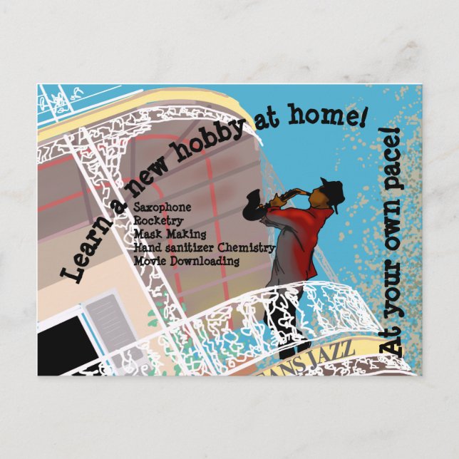 QUARANTINE HOBBIES by Slipperywindow Postcard (Front)