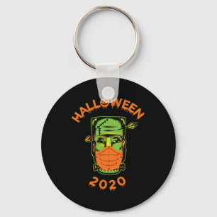 Quarantine-o-ween frankenstein With Mask' Collecta Key Ring