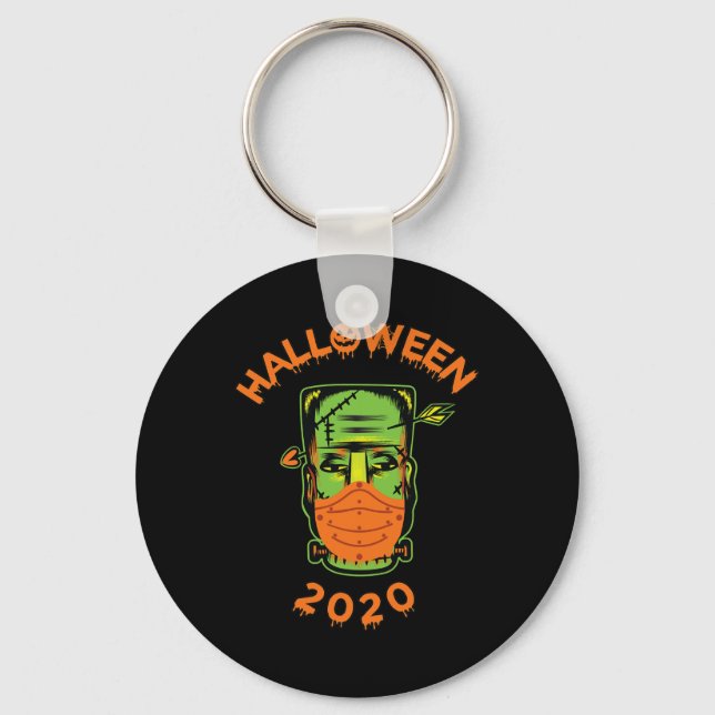 Quarantine-o-ween frankenstein With Mask' Collecta Key Ring (Front)