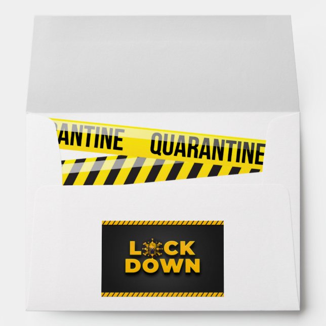 Quarantine Virtual Birthday Party Invitation Envelope (Back (Bottom))