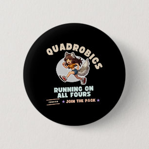 Quardrobics Therian Gear For Teen Tween Girl Fox W 6 Cm Round Badge