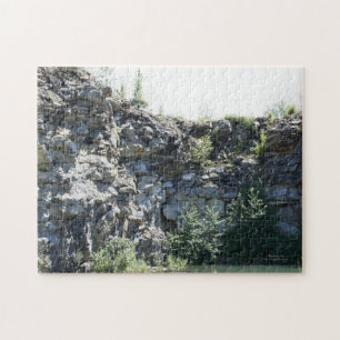 Quarry Granite Rock Cliff Wall Pond Nature Jigsaw Puzzle