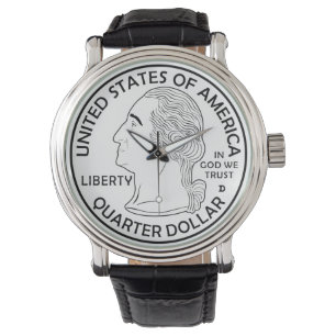 Quarter Dollar coin George Washington Handmade Watch