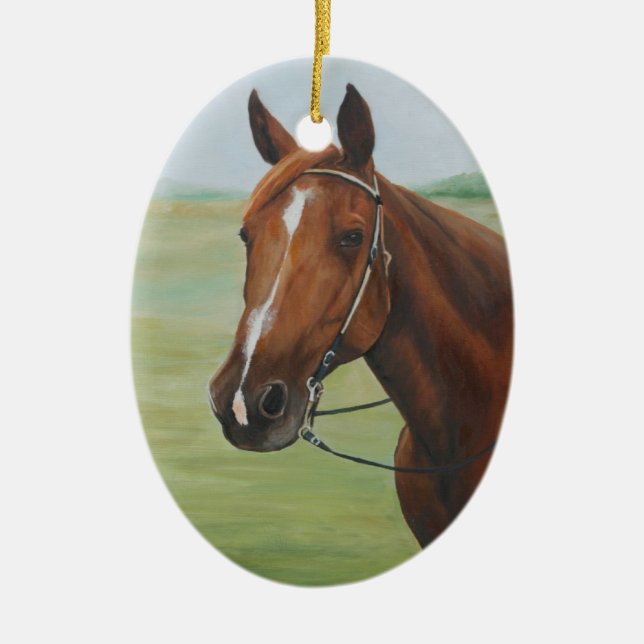 Quarter Horse Art Ornament (Front)