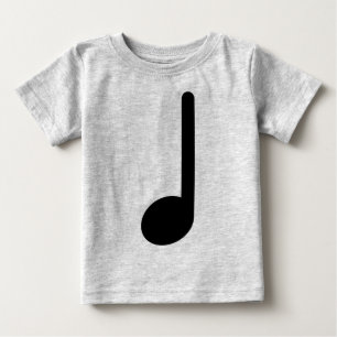 Quarter Note with Stem Facing Up Baby T-Shirt