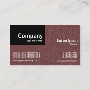 Quarter Patch - Brown Embossed Texture Business Card