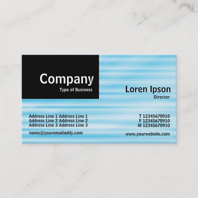 Quarter Patch - Corrugated Blue Business Card (Front)