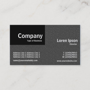 Quarter Patch - Dark Grey Embossed Texture Business Card
