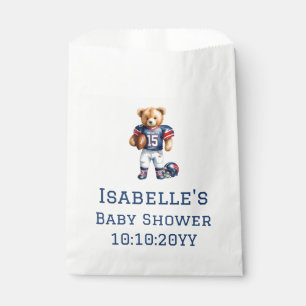 Quarterback Football Teddy Bear Baby Shower Favour Bag